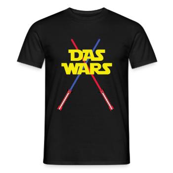 The Wars with Lightsabers - Men's T-Shirt - black - Front - AI Model Male 178 light (178cm)