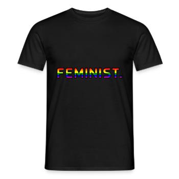 Feminist Pride LGBT Regenbogen Gay Queer - Männer T-Shirt - Schwarz - Vorne - AI Model Male 178 light (178cm)