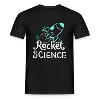 Rocket science shirt for science nerd - Men's T-Shirt - black - Front - AI Model Male 178 light (178cm)