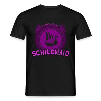 Schildmaid Wikinger Für Freya und Odin - Männer T-Shirt - Schwarz - Vorne - AI Model Male 178 light (178cm)