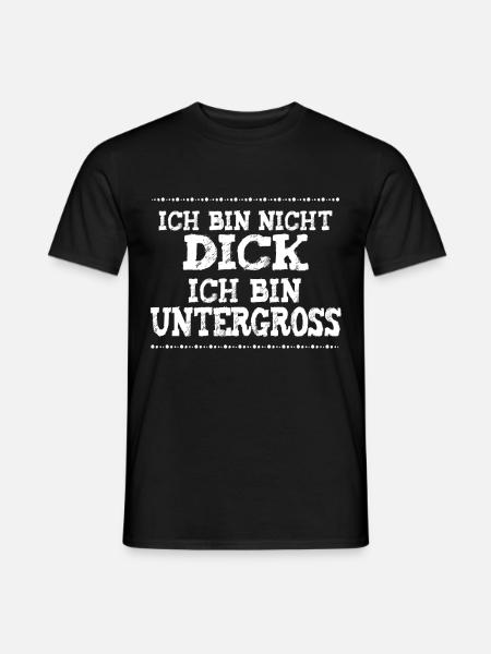 Dicker Bauch? Ich bin untergross - Männer T-Shirt - Schwarz