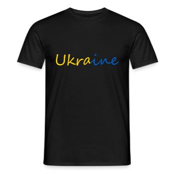 Ukraine - Männer T-Shirt - Schwarz - Vorne - AI Model Male 178 light (178cm)