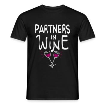 Partners in Wine - T-shirt homme - noir - Devant - AI Model Male 178 light (178cm)