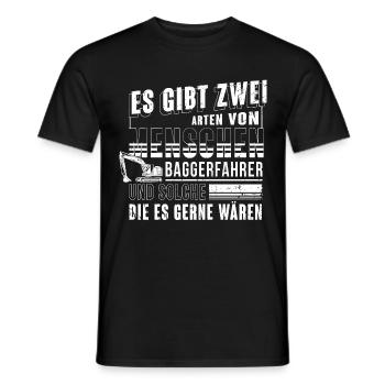 Baggerfahrer Bagger Baumaschinenführer Geschenk - Männer T-Shirt - Schwarz - Vorne - AI Model Male 178 light (178cm)