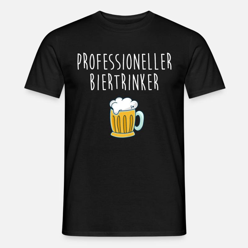 Professioneller Biertrinker - Männer T-Shirt - Schwarz