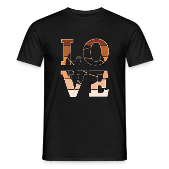 Basketball Quote LOVE Basketball Vintage - Men's T-Shirt - black - Front - AI Model Male 178 light (178cm)