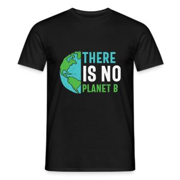 Citation Terre Sauver la Terre Il n’y a pas de planète B - T-shirt homme - noir - Devant - AI Model Male 178 light (178cm)