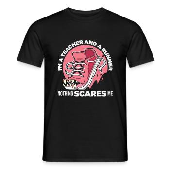 Laufzitat Ich bin ein Läufer Nichts macht mir Angst - Männer T-Shirt - Schwarz - Vorne - AI Model Male 178 light (178cm)