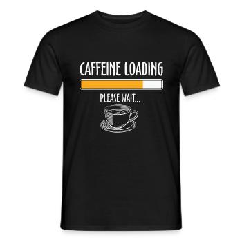 Coffee Quote Caffeine Loading Please Wait Coffee - Men's T-Shirt - black - Front - AI Model Male 178 light (178cm)