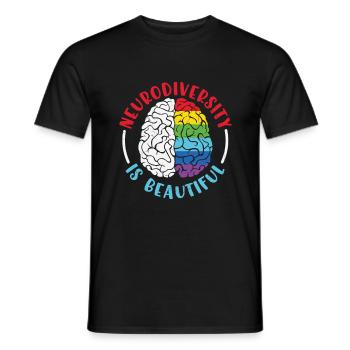 Autisme Citation Autisme La neurodiversité est belle - T-shirt homme - noir - Devant - AI Model Male 178 light (178cm)