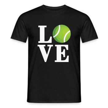 Tennis Zitat Ich liebe Tennis - Männer T-Shirt - Schwarz - Vorne - AI Model Male 178 light (178cm)