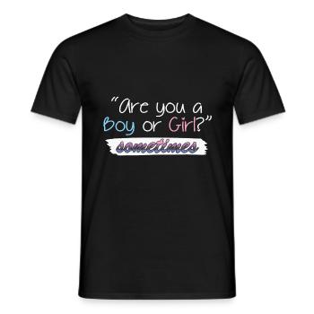 Pregnancy Quote Nonbinary Genderfluid Pride Flag - Men's T-Shirt - black - Front - AI Model Male 178 light (178cm)