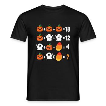Citation de l’enseignant Quiz Math Drôle Professeur Halloween - T-shirt homme - noir - Devant - AI Model Male 178 light (178cm)