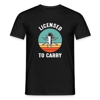 Citation de barbier autorisée à transporter Vingtage Barber aussi - T-shirt homme - noir - Devant - AI Model Male 178 light (178cm)