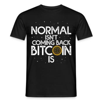 Normal ne revient pas Bitcoin est - T-shirt homme - noir - Devant - AI Model Male 178 light (178cm)