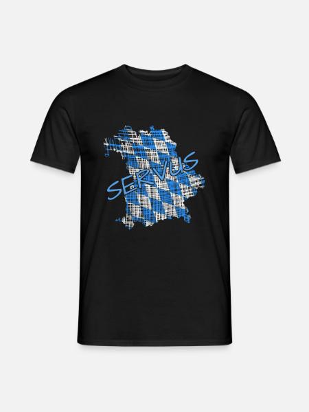 Servus Bayern - Männer T-Shirt - Schwarz