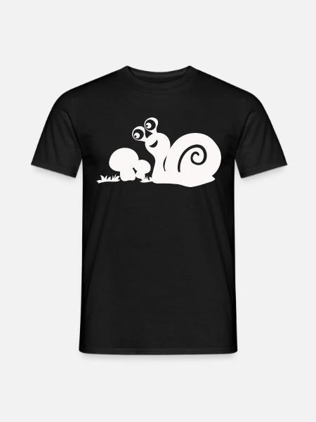 lustige Schnecke - Männer T-Shirt - Schwarz