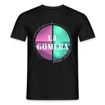 La Gomera Summer Sun Beach Sea Palms Holiday - Men's T-Shirt - black - Front - AI Model Male 178 light (178cm)