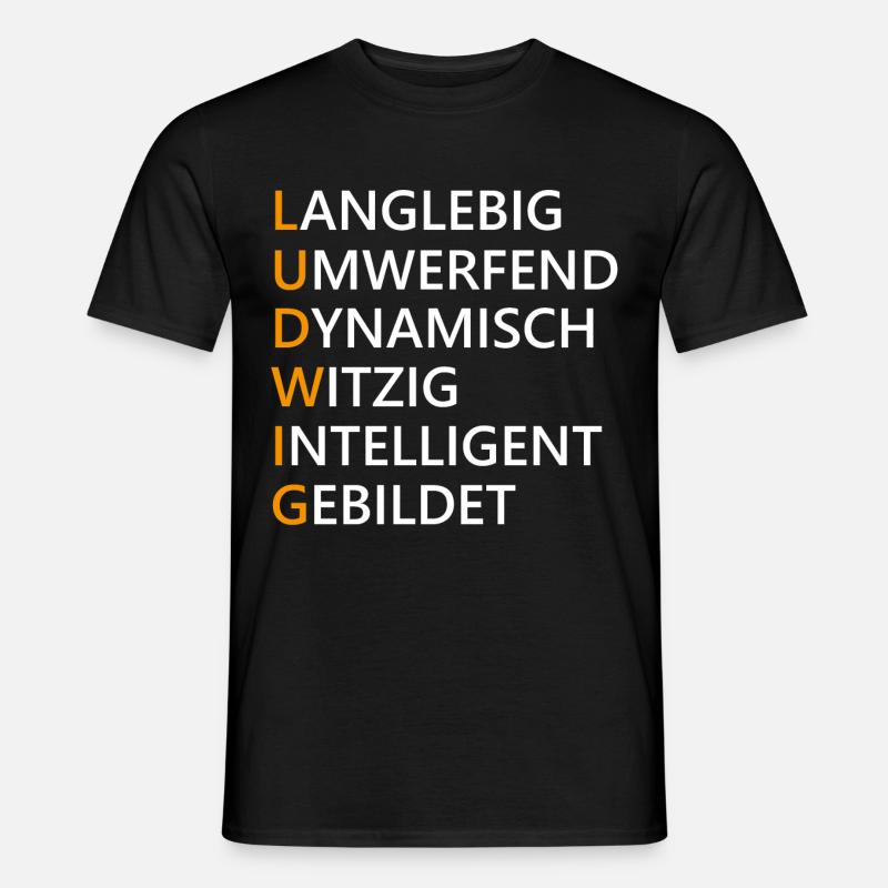Ludwig Name Geschenk - Männer T-Shirt - Schwarz