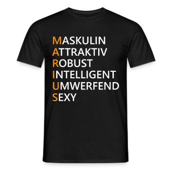 Marius Name Geschenk - Männer T-Shirt - Schwarz - Vorne - AI Model Male 178 light (178cm)