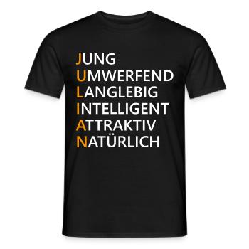 Julian Name Geschenk - Männer T-Shirt - Schwarz - Vorne - AI Model Male 178 light (178cm)