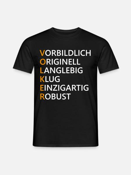 Volker Name Geschenk - Männer T-Shirt - Schwarz