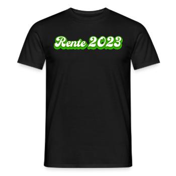 Rente 2023 Rentner Ruhestand Geschenkidee - Männer T-Shirt - Schwarz - Vorne - AI Model Male 178 light (178cm)