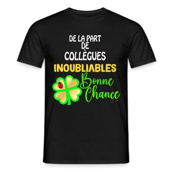 Mes Collègues Inoubliables Cadeau Départ - T-shirt homme - noir - Devant - AI Model Male 178 light (178cm)