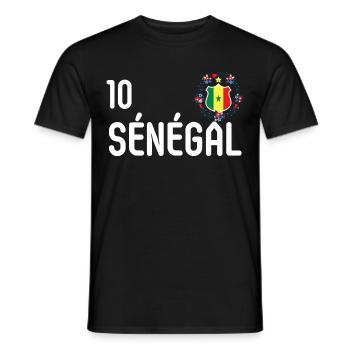 Senegalese national team - Men's T-Shirt - black - Front - AI Model Male 178 light (178cm)