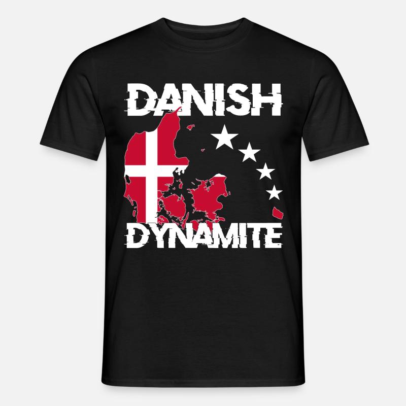 Dänemark Flagge danish dynamite Geschenk - Männer T-Shirt - Schwarz