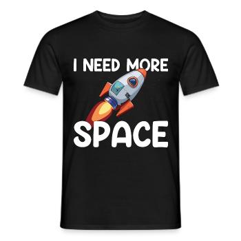 Cadeau de citation de l’univers spatial de fusée - T-shirt homme - noir - Devant - AI Model Male 178 light (178cm)