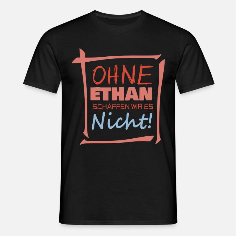 ethan - Männer T-Shirt - Schwarz