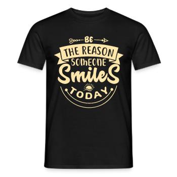 Soyez la raison pour laquelle quelqu’un d’autre sourit - T-shirt homme - noir - Devant - AI Model Male 178 light (178cm)