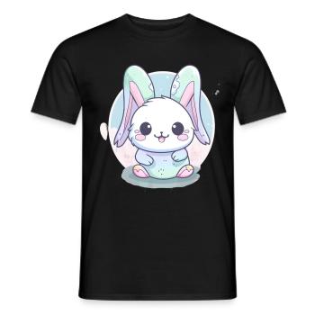Lapin de Pâques Lapin de Pâques Cadeau - T-shirt homme - noir - Devant - AI Model Male 178 light (178cm)