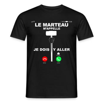 Sport Training Marteau Exercice - T-shirt homme - noir - Devant - AI Model Male 178 light (178cm)