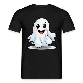 Ghost Ghost Halloween Cute Cute Costume - Men's T-Shirt - black - Front - AI Model Male 178 light (178cm)
