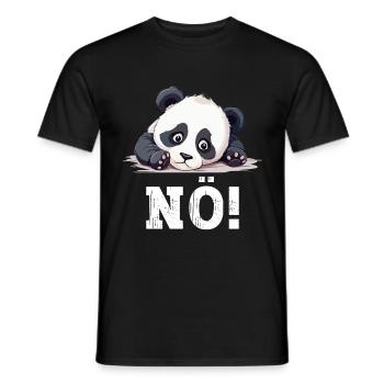 Nö Einfach Nö No Nein Panda Bär Süß Lustig Spruch - Männer T-Shirt - Schwarz - Vorne - AI Model Male 178 light (178cm)