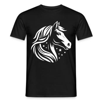 Étoiles à tête de cheval - T-shirt homme - noir - Devant - AI Model Male 178 light (178cm)