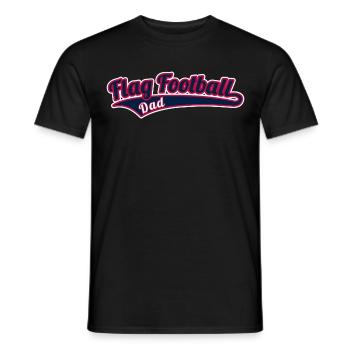 Flag Football Dad - Vater - Men's T-Shirt - black - Front - AI Model Male 178 light (178cm)