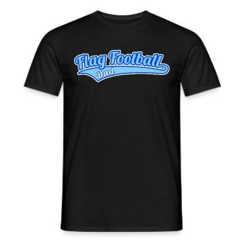 Flag Football Dad - Vater - Men's T-Shirt - black - Front - AI Model Male 178 light (178cm)