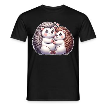 Maman hérisson - T-shirt homme - noir - Devant - AI Model Male 178 light (178cm)
