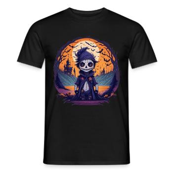 Gruseliges Halloween-party-kostüm Zombie - T-shirt homme - noir - Devant - AI Model Male 178 light (178cm)