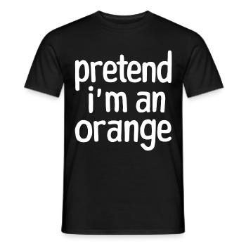 Lustiges Orangenfrucht Geschenk - Männer T-Shirt - Schwarz - Vorne - AI Model Male 178 light (178cm)