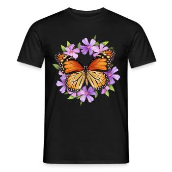 Schmetterling Monarchfalter Bunt Schmetterlinge - Männer T-Shirt - Schwarz - Vorne - AI Model Male 178 light (178cm)