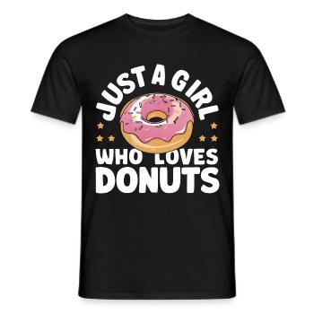 Donut Donuts Süßigkeiten Bagel - Männer T-Shirt - Schwarz - Vorne - AI Model Male 178 light (178cm)