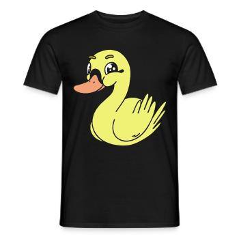 canard canards enfants enfant bébé - T-shirt homme - noir - Devant - AI Model Male 178 light (178cm)