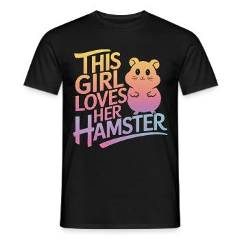 Hamster - Männer T-Shirt - Schwarz - Vorne - AI Model Male 178 light (178cm)