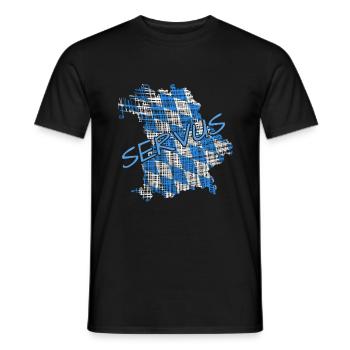 Bayern - Männer T-Shirt - Schwarz - Vorne - AI Model Male 178 light (178cm)