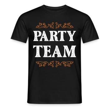 Party Crew - Men's T-Shirt - black - Front - AI Model Male 178 light (178cm)