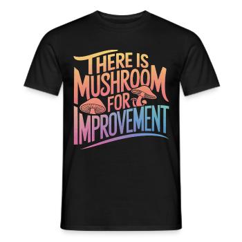 Mushroom Mushrooms Funghi Mushroom - Men's T-Shirt - black - Front - AI Model Male 178 light (178cm)